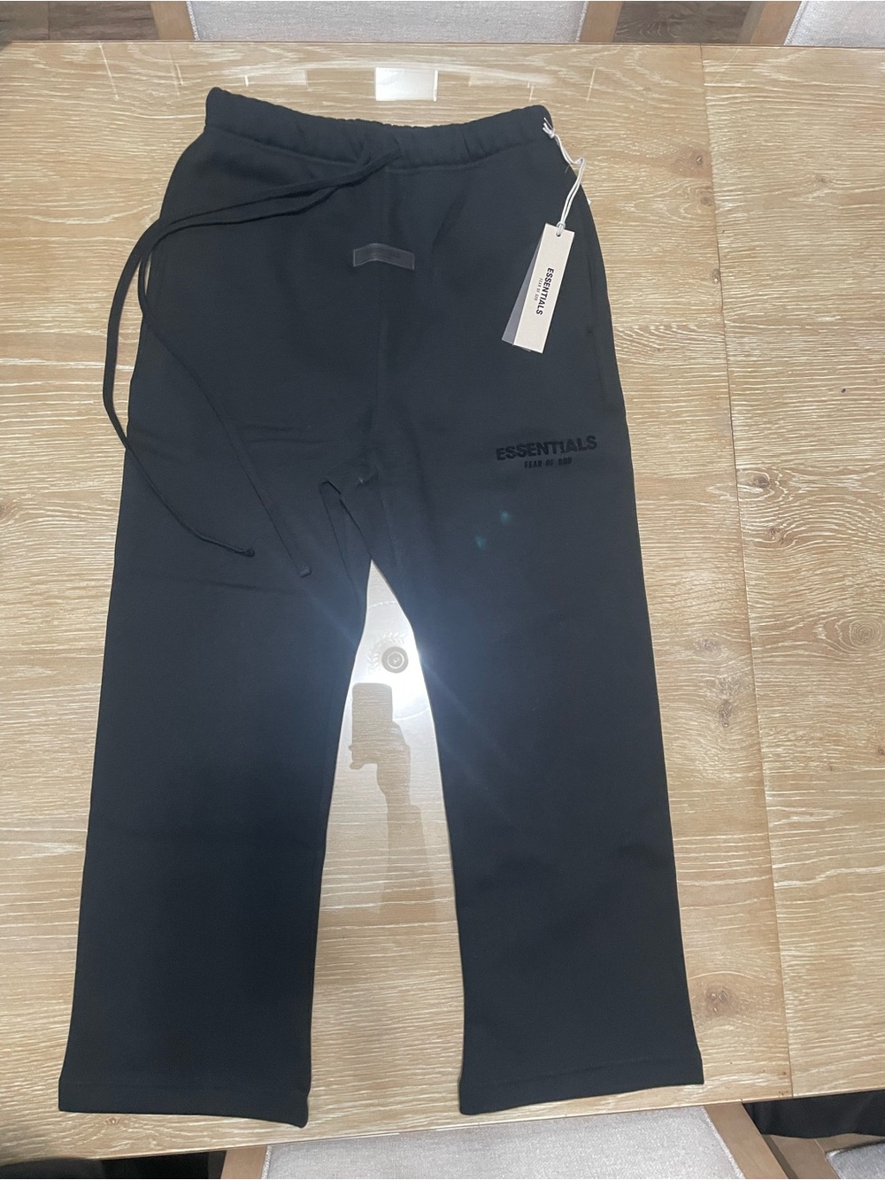 Essentials Black Sweatpants & Hoodie Set - Picture 2 of 8